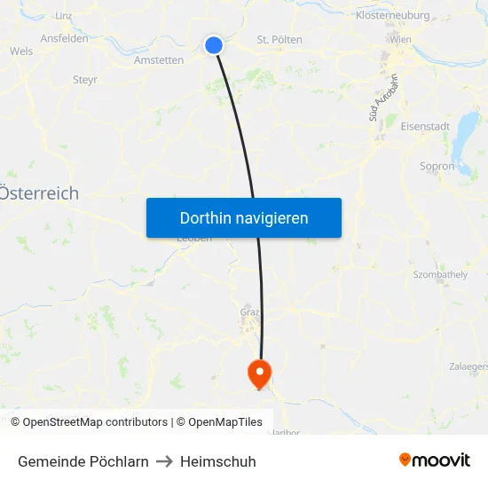 Gemeinde Pöchlarn to Heimschuh map