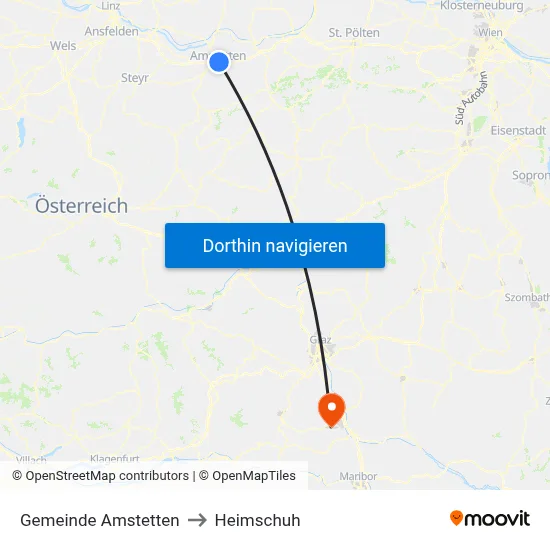 Gemeinde Amstetten to Heimschuh map