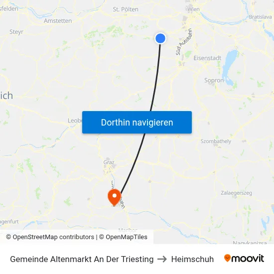 Gemeinde Altenmarkt An Der Triesting to Heimschuh map