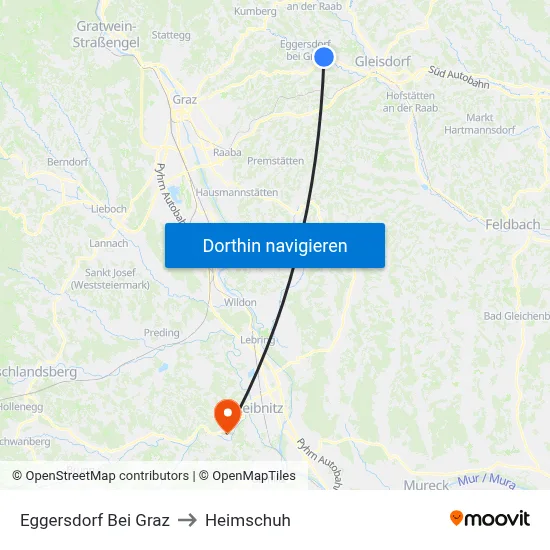 Eggersdorf Bei Graz to Heimschuh map
