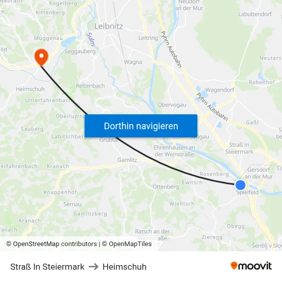 Straß In Steiermark to Heimschuh map
