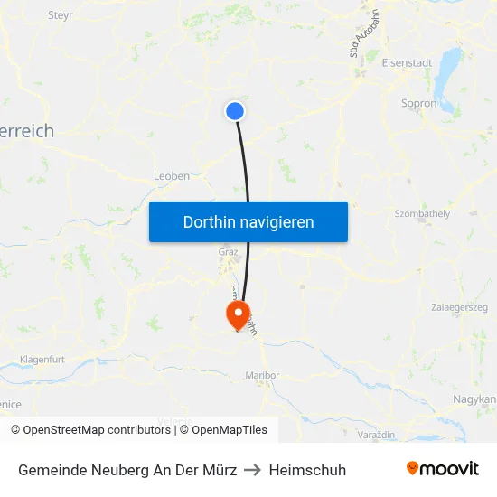 Gemeinde Neuberg An Der Mürz to Heimschuh map