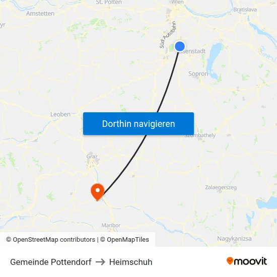 Gemeinde Pottendorf to Heimschuh map