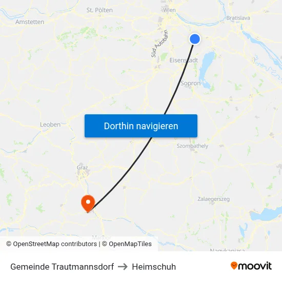 Gemeinde Trautmannsdorf to Heimschuh map
