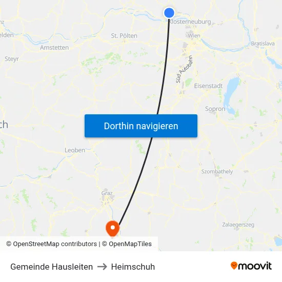 Gemeinde Hausleiten to Heimschuh map