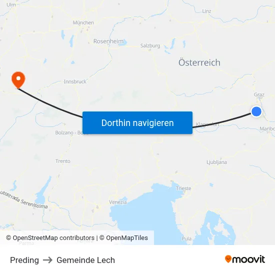 Preding to Gemeinde Lech map