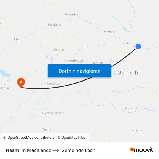Naarn Im Machlande to Gemeinde Lech map