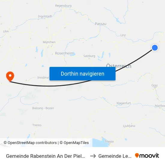 Gemeinde Rabenstein An Der Pielach to Gemeinde Lech map