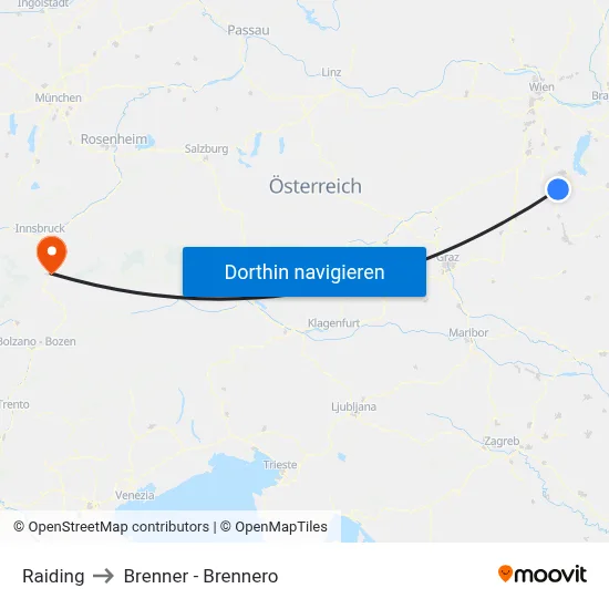 Raiding to Brenner - Brennero map