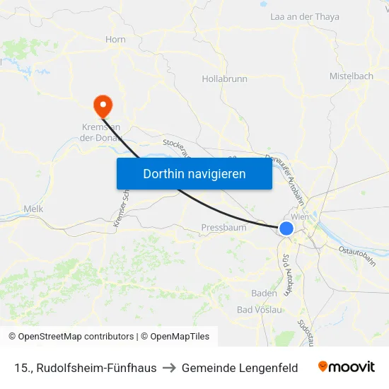 15., Rudolfsheim-Fünfhaus to Gemeinde Lengenfeld map