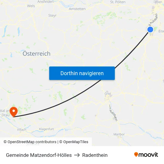Gemeinde Matzendorf-Hölles to Radenthein map
