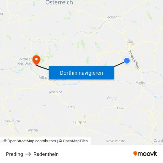 Preding to Radenthein map