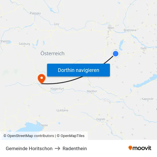 Gemeinde Horitschon to Radenthein map