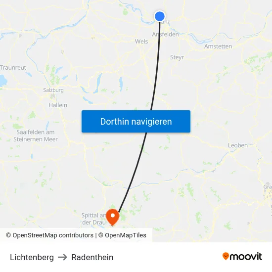 Lichtenberg to Radenthein map