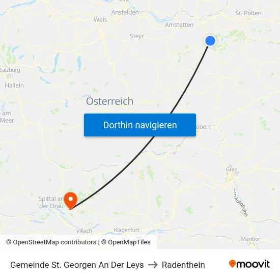 Gemeinde St. Georgen An Der Leys to Radenthein map