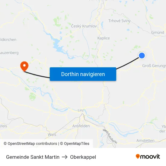 Gemeinde Sankt Martin to Oberkappel map