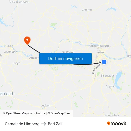 Gemeinde Himberg to Bad Zell map