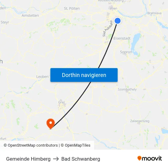 Gemeinde Himberg to Bad Schwanberg map