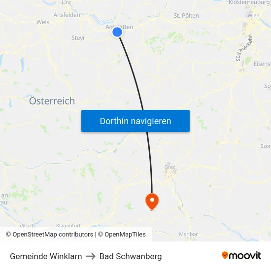 Gemeinde Winklarn to Bad Schwanberg map