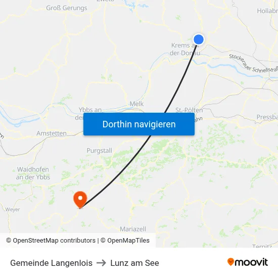 Gemeinde Langenlois to Lunz am See map
