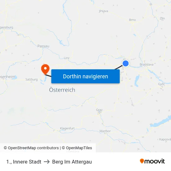 1., Innere Stadt to Berg Im Attergau map