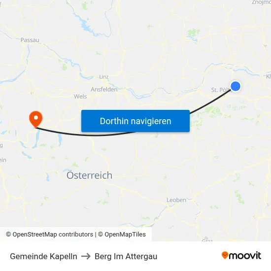 Gemeinde Kapelln to Berg Im Attergau map