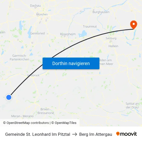Gemeinde St. Leonhard Im Pitztal to Berg Im Attergau map