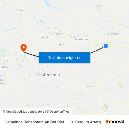 Gemeinde Rabenstein An Der Pielach to Berg Im Attergau map