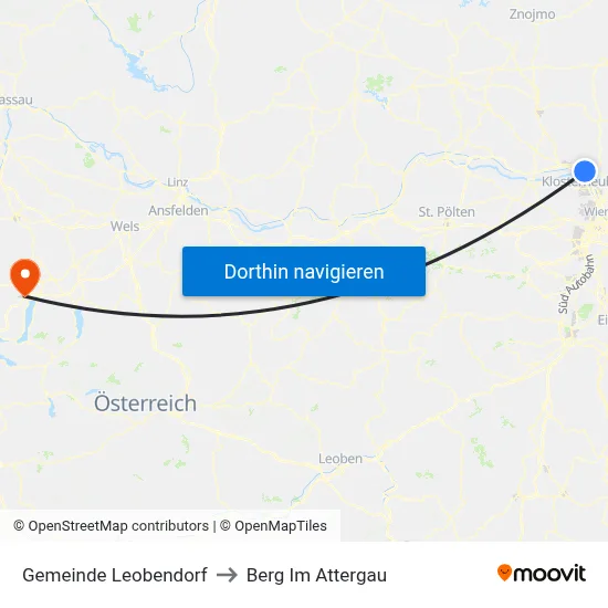 Gemeinde Leobendorf to Berg Im Attergau map