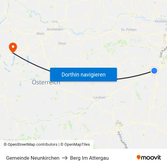 Gemeinde Neunkirchen to Berg Im Attergau map