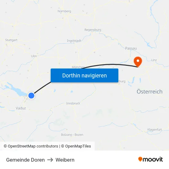 Gemeinde Doren to Weibern map