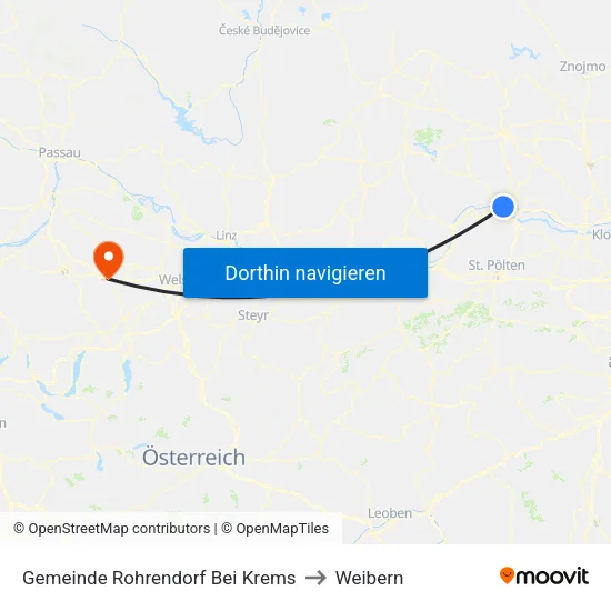 Gemeinde Rohrendorf Bei Krems to Weibern map