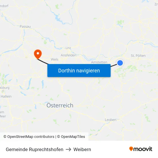 Gemeinde Ruprechtshofen to Weibern map