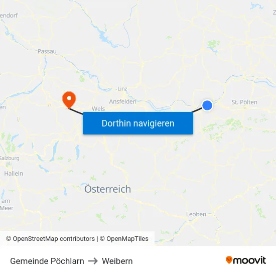 Gemeinde Pöchlarn to Weibern map