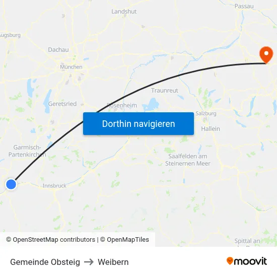 Gemeinde Obsteig to Weibern map