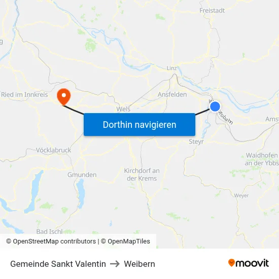 Gemeinde Sankt Valentin to Weibern map