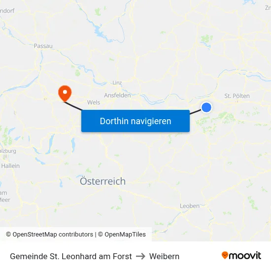 Gemeinde St. Leonhard am Forst to Weibern map