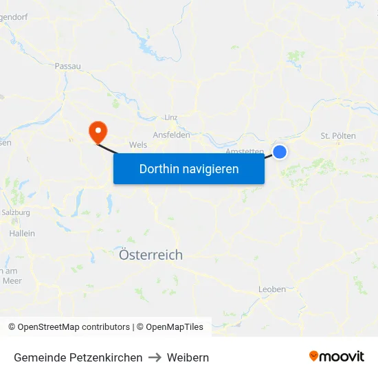 Gemeinde Petzenkirchen to Weibern map