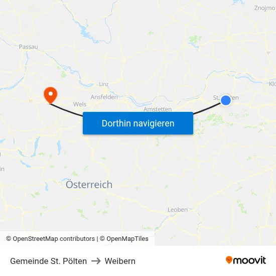 Gemeinde St. Pölten to Weibern map