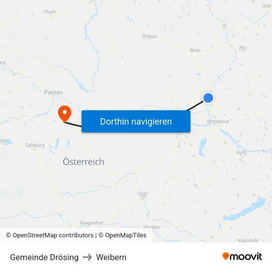 Gemeinde Drösing to Weibern map