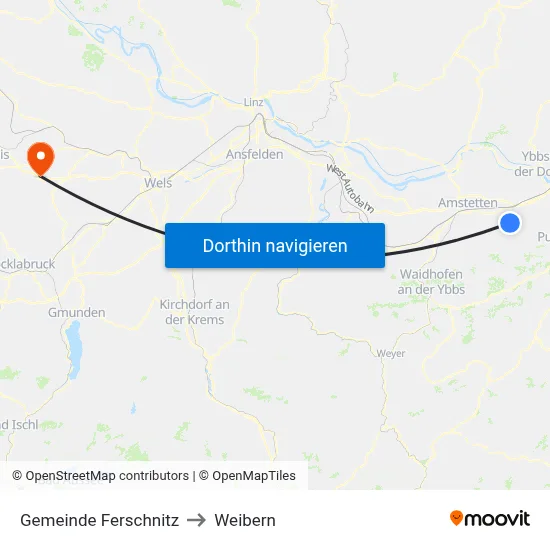 Gemeinde Ferschnitz to Weibern map