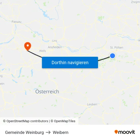 Gemeinde Weinburg to Weibern map