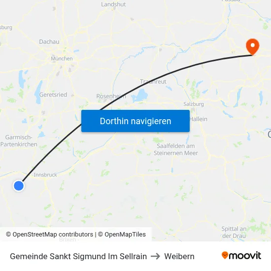 Gemeinde Sankt Sigmund Im Sellrain to Weibern map