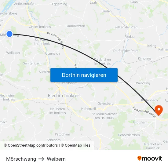 Mörschwang to Weibern map