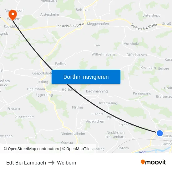 Edt Bei Lambach to Weibern map