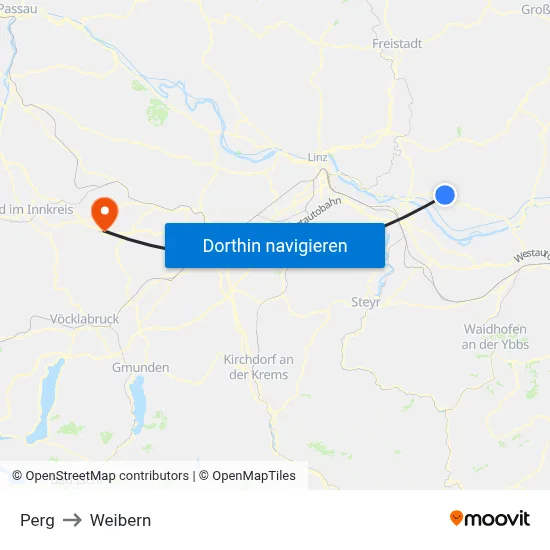 Perg to Weibern map