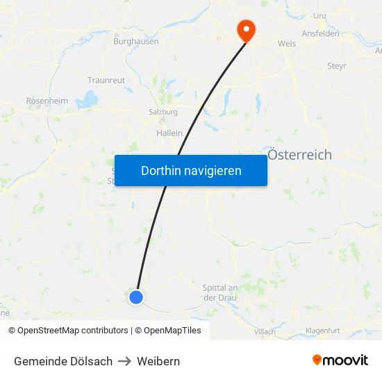 Gemeinde Dölsach to Weibern map