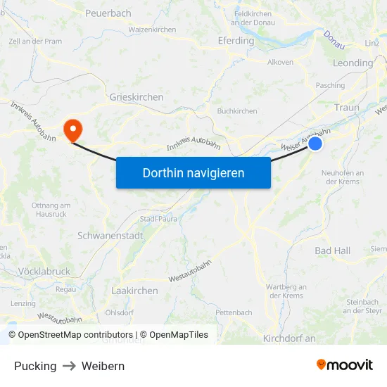 Pucking to Weibern map