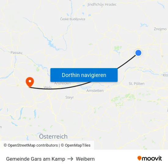 Gemeinde Gars am Kamp to Weibern map