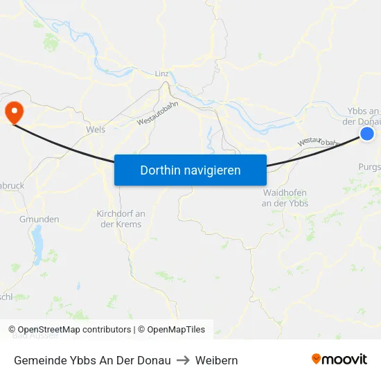 Gemeinde Ybbs An Der Donau to Weibern map